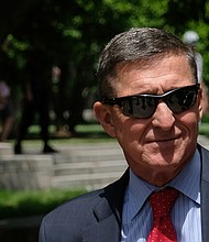 In this June 24, 2019, file photo, President Donald Trump's former national security adviser Michael Flynn leaves the E. Barrett Prettyman US Courthouse in Washington.
Credit:	Alex Wroblewski/Getty Images