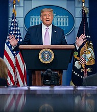 Trump adds coronavirus adviser, Scott Atlas, who echoes his unscientific claims./Credit:	Andrew Harnik/AP