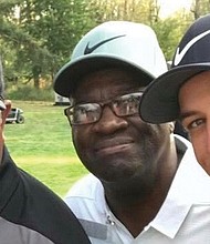 Golfer Cameron Champ, right, with his dad, Jeff Champ, left, and his late grandfather, Mack Champ.