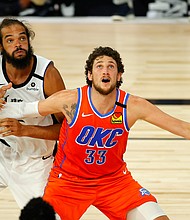 An offseason trade between Houston and Oklahoma City adds more drama to this series./Credit:	Mike Ehrmann/Pool/AP