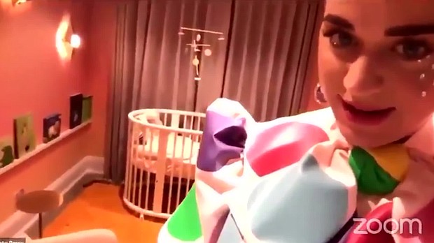 Katy Perry showed off her baby's nursery./Credit:	Zoom