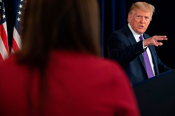 President Donald Trump and Mike Lindell, the creator of MyPillow and an avowed supporter, participated in a July meeting at …