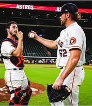 Blake Taylor gets his first career save on his 25th birthday/ Photo Credit-Houston Astros