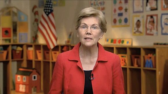 Sen. Elizabeth Warren paid tribute to the Black Lives Matter movement in a subtle but pointed way during her speech …