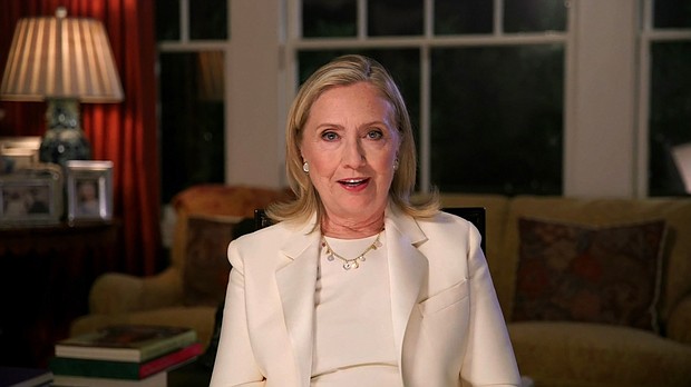 Former Democratic presidential nominee Hillary Clinton delivered a speech on Wednesday at the 2020 Democratic National Convention.
Credit:	Pool