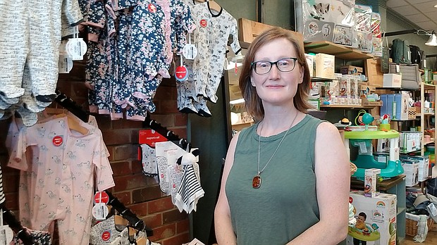 Morgan Harris, owner of Green Bambino in Oklahoma City, Oklahoma, worries delays at the post office will hurt her baby store./Credit:	Courtesy Morgan Harris