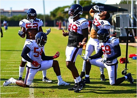 Mercilus (59) joins in the fun at Texans Training Camp. Photo Credit/Houston Texans