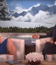 Ellen and Sofia Vergara are seen on the Ellen Show./Credit:	The Ellen Show/Youtube
