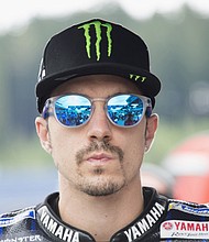 A week after miraculously avoiding a flying motorcycle that almost hit him at high speed, Yamaha MotoGP rider Maverick Viñales was counting his lucky stars for a second time after a terrifying incident during Sunday's Styrian MotoGP in Austria./Credit:	Mirco Lazzari gp/Getty Images