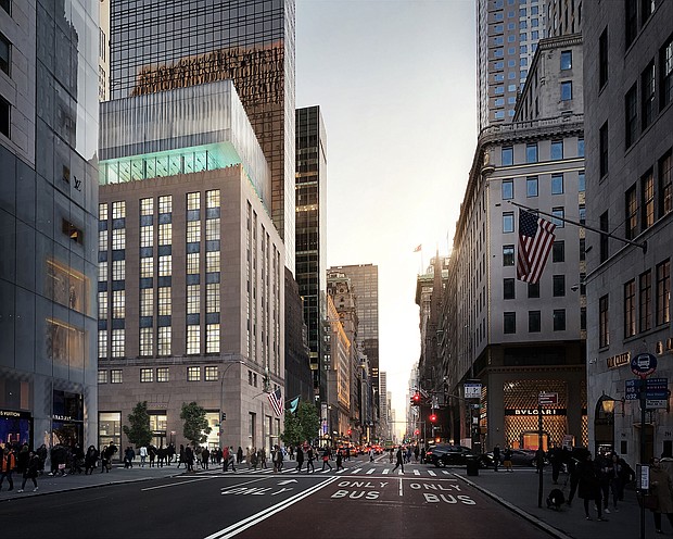 A rendering of Tiffany & Co.'s remodeled flagship location is seen in New York./Credit:	OMA/Bloomimages.de