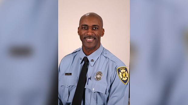 Sgt. Sivad Johnson died after jumping into the Detroit river to help save three distressed swimmers./Credit:	Detroit Fire Department