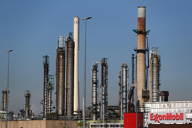 A general view of Exxonmobil or Exxon Mobil refinery in the Port of Rotterdam, Netherlands./Credit:	Dean Mouhtaropoulos/Getty Images