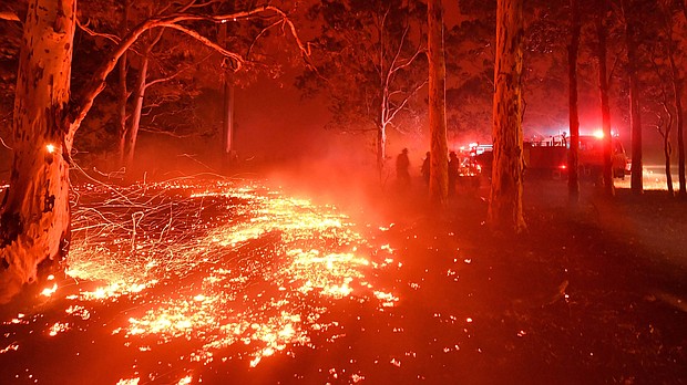 Australia saw its worst bushfire season on record in 2019-20./Credit:	Saeed Khan/AFP via Getty Images
