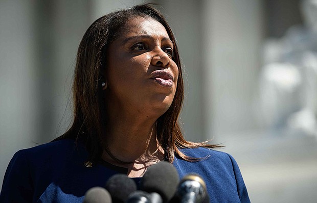 New York Attorney General Letitia James, in this undated file photo.
Credit:	MANDEL NGAN/AFP/Getty Images