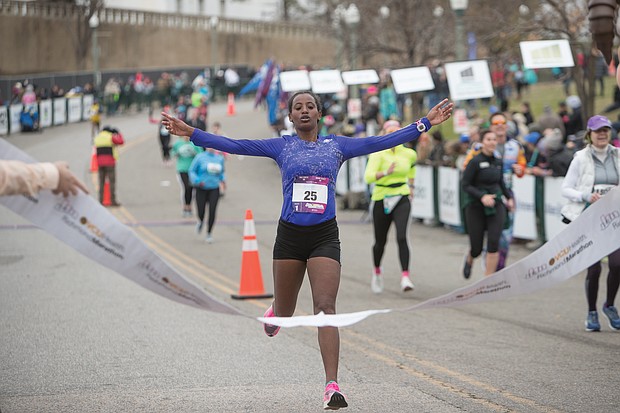 2019 Richmond Marathon winner Ayantu Hailemariyan