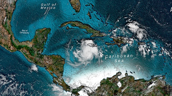 A vigorous tropical disturbance has become Tropical Storm Nana in the Caribbean, says the National Hurricane Center.