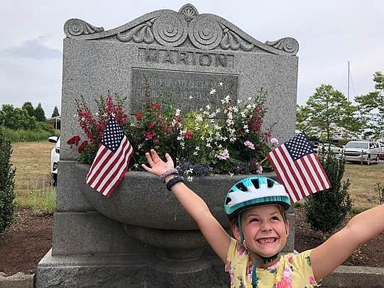 Greta Agnew, a second-grader from Pennsylvania, loves Marion, Massachusetts, so much, she created her own bike tour./Credit:	WBZ