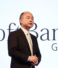 Softbank Group president Masayoshi Son announces the company's third quarter financial result ended December in Tokyo on Wednesday, February 12, 2020./Credit:	Yoshio Tsunoda/AFLO/Reuters
