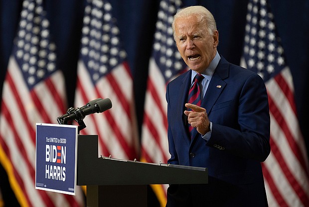 Democratic presidential candidate and former Vice President Joe Biden maintains a steady grip on the 2020 presidential race, according to recent polling./Credit:	Jim Watson/AFP/Getty Images