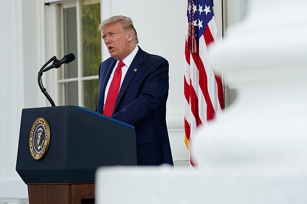President Donald Trump launched an unprecedented public attack against the leadership of the US military on Monday, accusing them of waging wars to boost the profits of defense manufacturing companies./Credit:	Patrick Semansky/AP