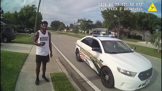 Joseph Griffin was handcuffed and detained last month when police said he matched the description of a suspect in a nearby burglary./Credit:	Volusia County Sheriff's Office