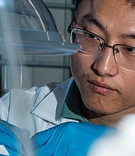 Haotian Wang. (Credit: Jeff Fitlow/Rice University)