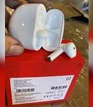 Officials seized what they thought were counterfeit Apple AirPods./Credit:	CBP