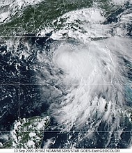 Sally is scheduled to hit Louisiana as a category 1 hurricane./Credit:	AP