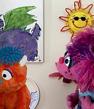 Rudy said he was feeling stressed, so Abby Cadabby taught him breathing exercises./Credit:	CNN