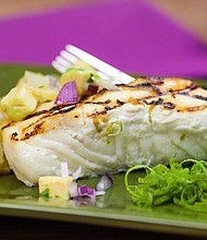 Grilled White Fish with Avocado  Relish(American Heart Association)