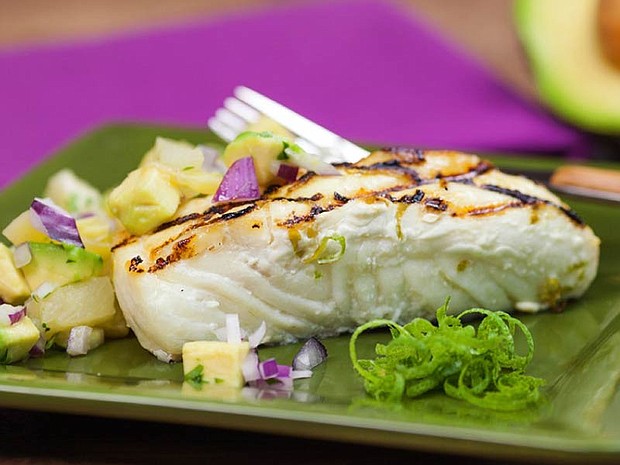 Grilled White Fish with Avocado  Relish(American Heart Association)