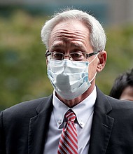 Greg Kelly, a former representative director of Nissan, arriving ahead of his appearance at the Tokyo District Court./Credit:	Kiyoshi Ota/Pool/AFP/Getty Images