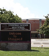 Prince William County voted to rename Stonewall Jackson High School to Unity Reed High School on July 1./Credit:	mpi34/MediaPunch/IPX/AP
