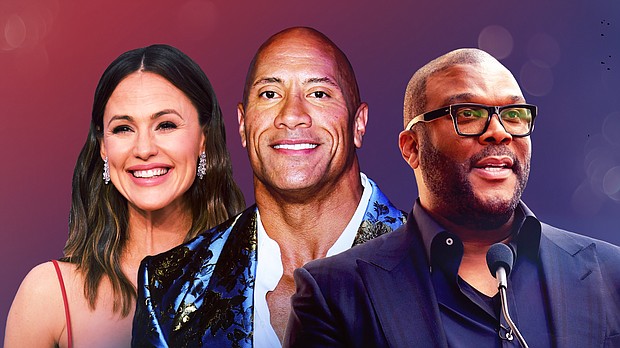 Jennifer Garner and Dwayne "The Rock" Johnson prepare for a return to production while Tyler Perry is already back at it with strict Covid-19 protocols in place./Credit: Photo-Illustration: Getty Images/CNN