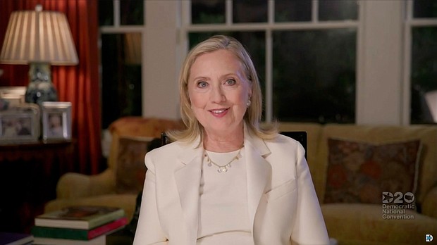 Hillary Clinton's forthcoming podcast will be released later this month and focus on everything from ongoing political issues to popular culture to the coronavirus pandemic./Credit: DNC/Getty Images