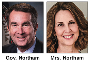 As Gov. Ralph S. Northam and his wife, First Lady Pamela Northam, remain in isolation until early next week after ...