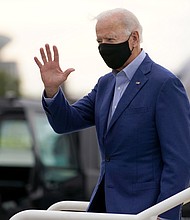 Democratic presidential nominee Joe Biden is being tested for coronavirus, following President Donald Trump's disclosure that he had tested positive just days after the first debate.
Credit: Andrew Harnik/AP