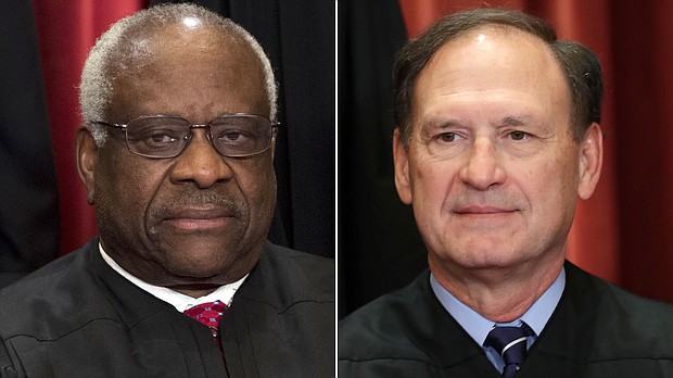 Supreme Court Justices Clarence Thomas and Samuel Alito lashed out at the decision that cleared the way for same-sex marriage.
Credit:	Getty Images