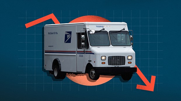 Since 2007, the US Postal Service has struggled to make a profit.
Credit:	Graphics by John General/Getty Images