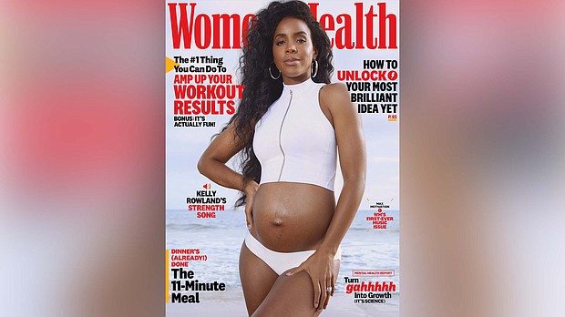 Kelly Rowland went public with her pregnancy on the cover of Women's Health.
Credit:	Djeneba Aduayom for Women’s Health