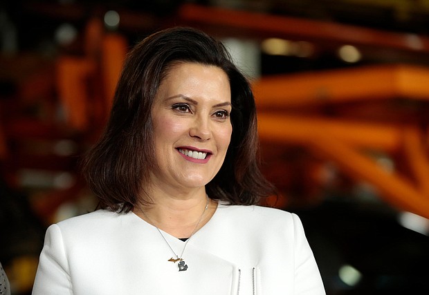 Six men were charged Thursday in an alleged plot to kidnap Michigan Democratic Gov. Gretchen Whitmer, according to a federal criminal complaint.
Credit:	Jeff Kowalsky/Bloomberg/Getty Images