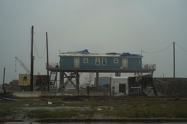 A house which was damaged by Hurricane Laura is seen as Hurricane Delta approaches on October 9, 2020 in Cameron, Louisiana./Credit:	Go Nakamura/Getty Images