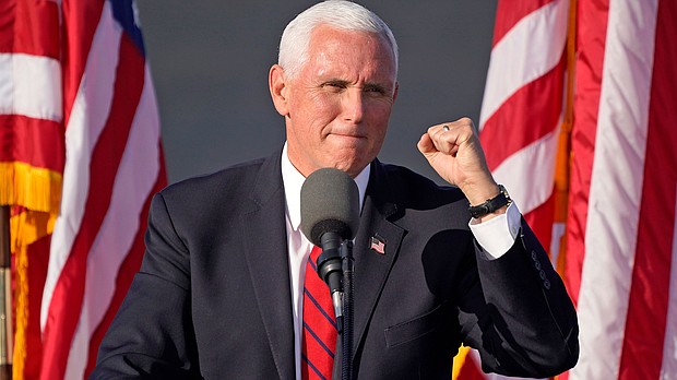 Pence skips public health recommended self-quarantine but does change plans after staff outbreak.
Credit:	Gene J. Puskar/AP