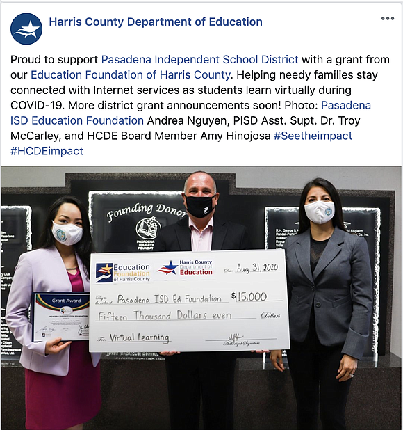 "Harris County is fortunate enough to have a Department of Education," says Harris County Department of Education (HCDE) Board Chairman …