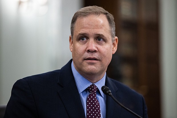 NASA Administrator Jim Bridenstine testifies on Capitol Hill, in Washington,DC on September, 30, 2020, before the Senate Commerce, and Transportation Committee on NASA missions, programs, and future plans./Credit:	Graeme Jennings/POOL/AFP/Getty Images