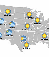 The weather will mostly be dry and warm for a vast majority of the country -- good news for those who waited to brave the outdoor lines on Election Day./Credit:	CNN Weather