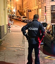 Austrian police respond to shooting in Vienna, Austria.
Credit:	CHRISTIAN BRUNA/EPA-EFE/Shutterstock