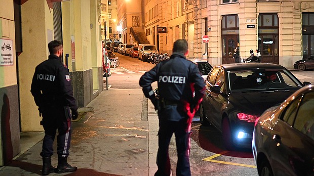 Austrian police respond to shooting in Vienna, Austria.
Credit:	CHRISTIAN BRUNA/EPA-EFE/Shutterstock