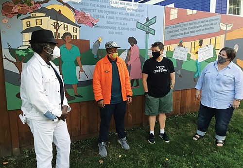 A panel of five murals depicting Black History in the Albina and Humboldt neighborhoods of north and northeast Portland is ... A panel of five murals depicting Black History in the Albina and Humboldt neighborhoods of north and northeast Portland is ...