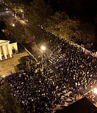 People celebrate on Nov. 7 in Washington, D.C. following the election of Joe Biden as the 46th president of the United States.
Credit:	Kim Uhl/CNN